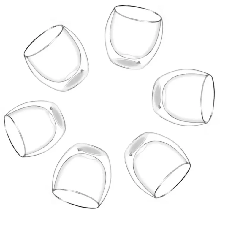 Verre à double paroi transparent fait à la main, degré de chaleur, thé standardisation, clics sains, tasse à café et à lait, verre à liqueur isolé, cadeau, 80-650ml, 1-6 pièces 4