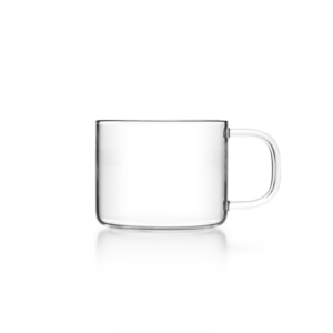 tasse en verre avec anse