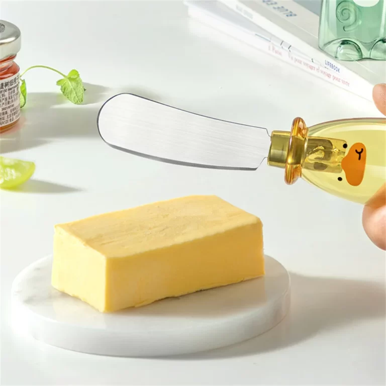 Couteau à fromage en acier inoxydable avec manche court, épandeur de poupée polyvalent, lame large opaque, outils de poupée 23