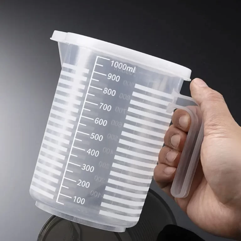 Tasse à mesurer graduée transparente avec couvercle, échelle en plastique, tasse Assad transparente, grande capacité, bécher de laboratoire, cuisson de cuisine 24