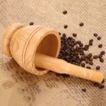 Ensemble de bol de broyage manuel en bois pour mortier et pilon, presse-ail, gingembre, Pot de broyeur d'épices, ensemble de pilon de mortier, outil de cuisine 6