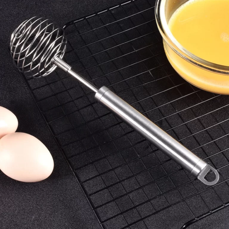 Fouet à œufs manuel avec poignée sphérique en acier inoxydable, ustensile de cuisine pour remuer la crème 1