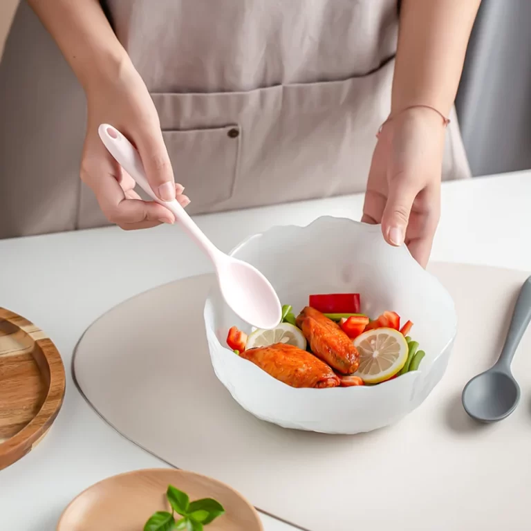 Cuillère à soupe en silicone Assad Louche, ustensiles de cuisine, Outil pour remuer et servir, F2 6