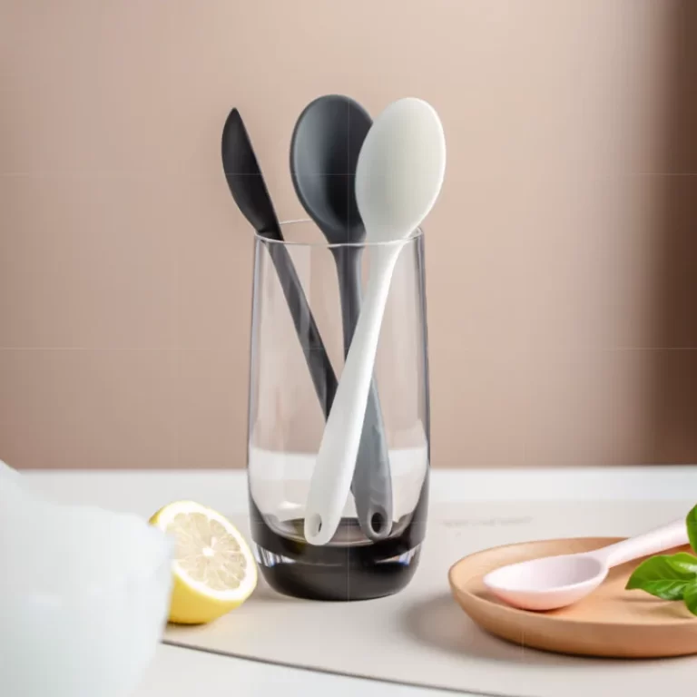 Cuillère à soupe en silicone Assad Louche, ustensiles de cuisine, Outil pour remuer et servir, F2 4