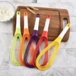 Batteurs à œufs pliables créatifs, outils de cuisson au centre commercial, fouet à mousse, mélangeur à crème manuel, accessoires de cuisine 2