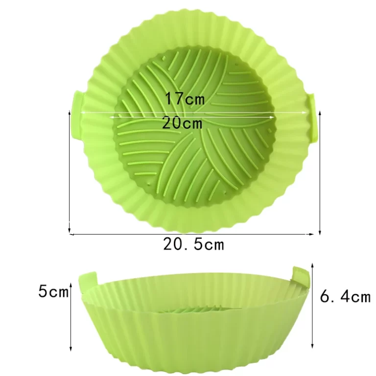 Moule en silicone pour friteuse à air, outils de cuisson de cuisine, cuisson au four, pizza frite, panier jetable, poêle réutilisable, accessoires de doublure 4